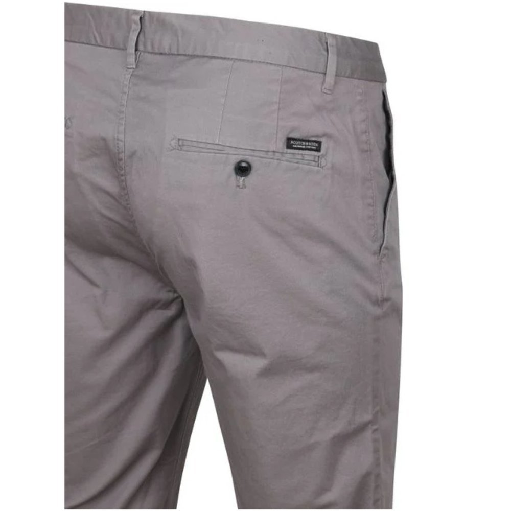 . Scotch & Soda Men's 33x34 Stuart Regular Slim Fit Chino in Gray - Picture 2 of 6